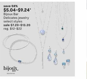 JC Penney Bijoux bar delicates jewelry offer