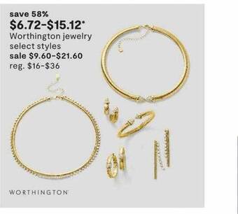 JC Penney Worthington jewelry offer
