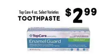 Maceys Top care toothpaste offer