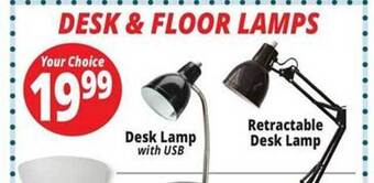 Ocean State Job Lot Desk & floor lamps offer