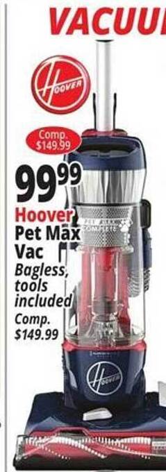 Ocean State Job Lot Hoover pet max vac bagless, tools offer