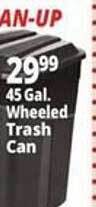 Ocean State Job Lot 45 gal. wheeled trash can offer
