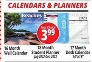 Ocean State Job Lot Calendars & planners offer