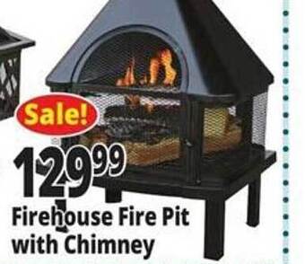 Ocean State Job Lot Firehouse fire pit with chimney offer