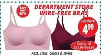 Ocean State Job Lot Department store wire-free bras offer