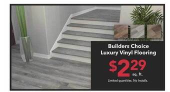 Nebraska Furniture Mart Builders choice luxury vinyl flooring offer