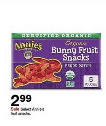 Target Select annie's fruit snacks offer