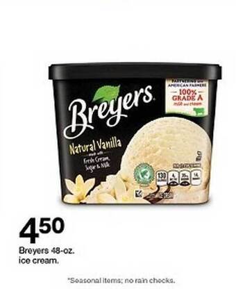 Target Breyers ice cream offer