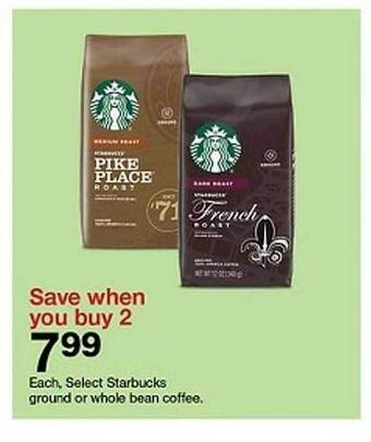 Target Starbucks ground or whole bean coffee offer