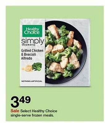 Target Healthy choice single-serve frozen meals offer