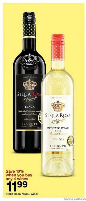 Target Stella rosa wine offer