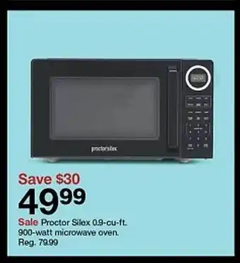 Target Proctor silex 900-watt microwave oven offer