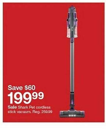 Target Shark pet cordless stick vacuum offer