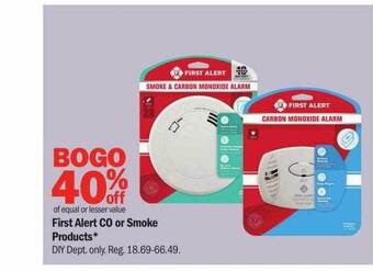 Meijer First alert co or smoke products offer