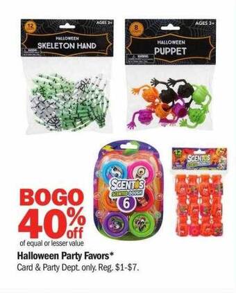Meijer Halloween party favors offer