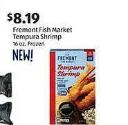 Aldi Fremont fish market tempura shrimp offer