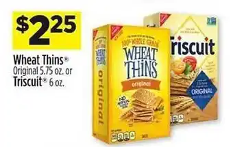 Dollar General Wheat thins originla or triscuits offer