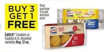 Dollar General Lance crackers or cookies offer