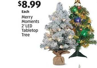 Aldi Merry moments 2' led tabletop tree offer