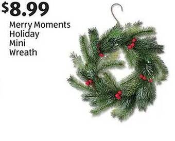 Aldi Merry moments holiday mini wreath offer