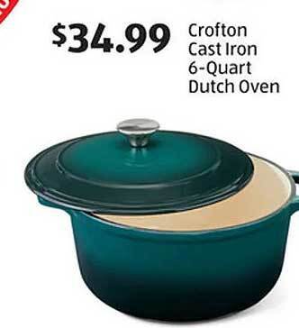 Aldi Crofton cast iron 6-quart dutch oven offer