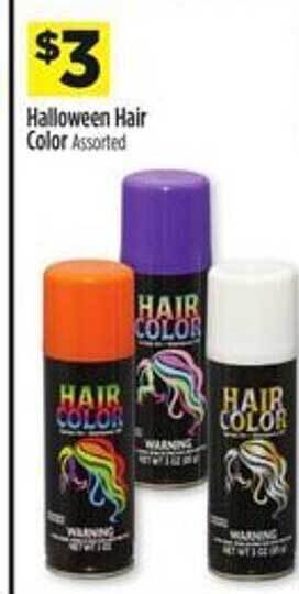 Dollar General Halloween hair color offer