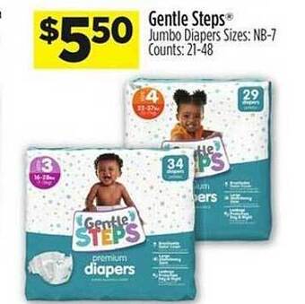 Dollar General Gentle steps jumbo diapers offer