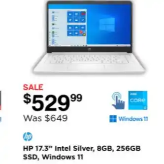 Hp 17.3" intel silver