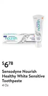 Walmart Sensodyne nourish healthy white sensitive toothpaste offer