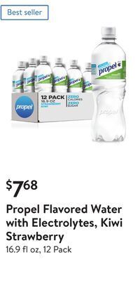 Walmart Propel flavored water with electrolytes, kiwi strawberry offer