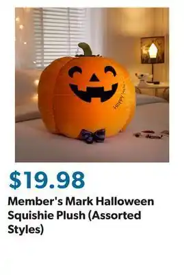 Sam's Club Member's mark halloween squishie plush (assorted styles) offer
