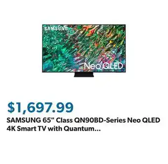 Sam's Club Samsung 65" class qn90bd-series neo qled 4k smart tv with quantum 32x hdr - qn65qn90bdfxza offer