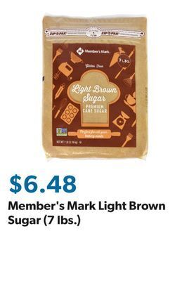 Sam's Club Member's mark light brown sugar (7 lbs.) offer