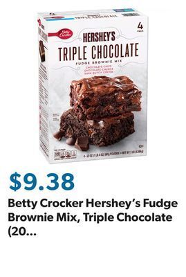 Sam's Club Betty crocker hershey's fudge brownie mix, triple chocolate (20 oz., 4 pk.) offer