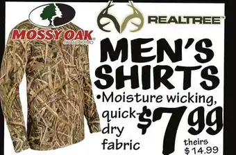 Ollie's Realtree men's shirts offer