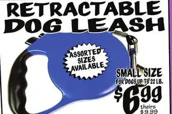 Ollie's Retractable dog leash offer