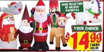 Ollie's 4 ft. holiday inflatables offer