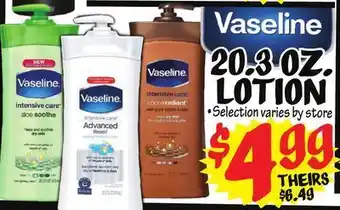 Ollie's Vaseline 20.3 oz lotion offer