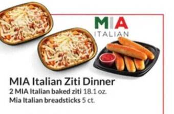 Hy-Vee Mia italian ziti dinner offer