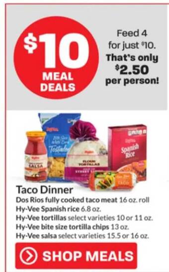 Hy-Vee Taco dinner offer