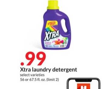 Hy-Vee Xtra laundry detergent offer