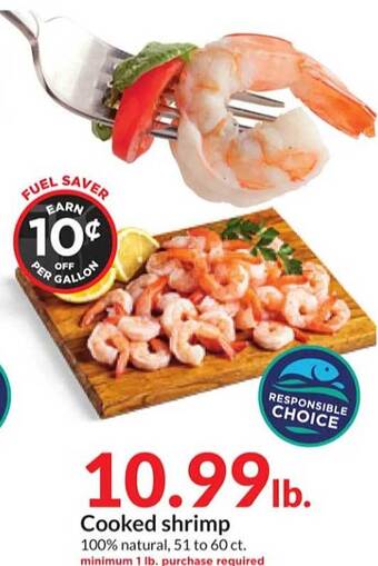 Hy-Vee Cooked shrimp offer