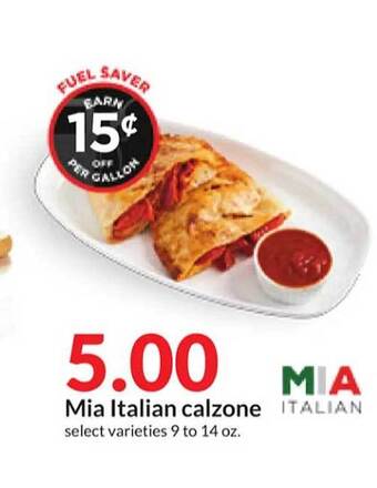 Hy-Vee Mia italian calzone offer