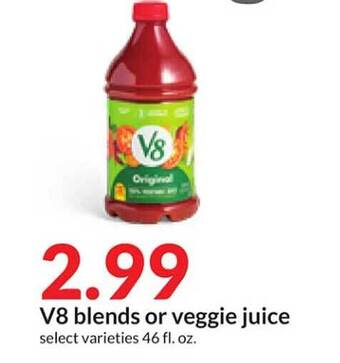 Hy-Vee V8 blends or veggie juice offer