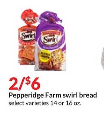 Hy-Vee Pepperidge farm swirl bread offer