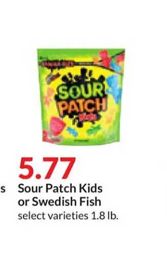 Hy-Vee Sour patch kids or swedish fish offer