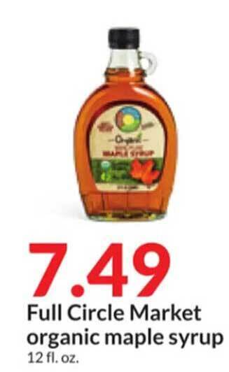 Hy-Vee Full circle market organic maple syrup offer