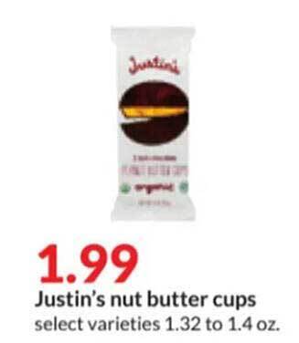 Hy-Vee Justin's nut butter cups offer