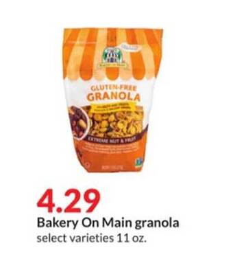 Hy-Vee Bakery on main granola offer