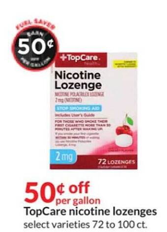 Hy-Vee Topcare nicotine lozenges offer